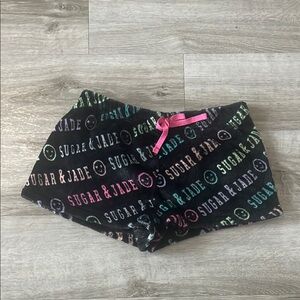 Kids Black Printed Shorts